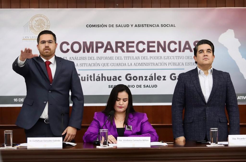 Comparece Secretario de Salud ante 64 Legislatura