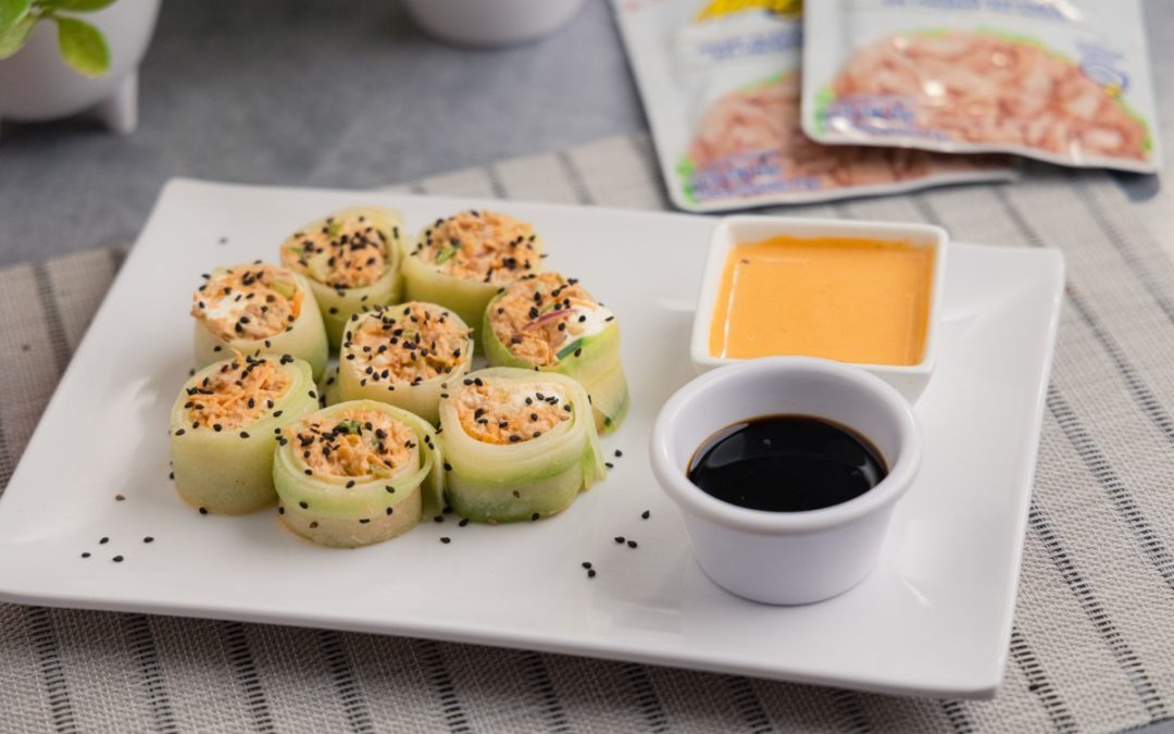 Receta de rollitos de pepino y atún Mazatún