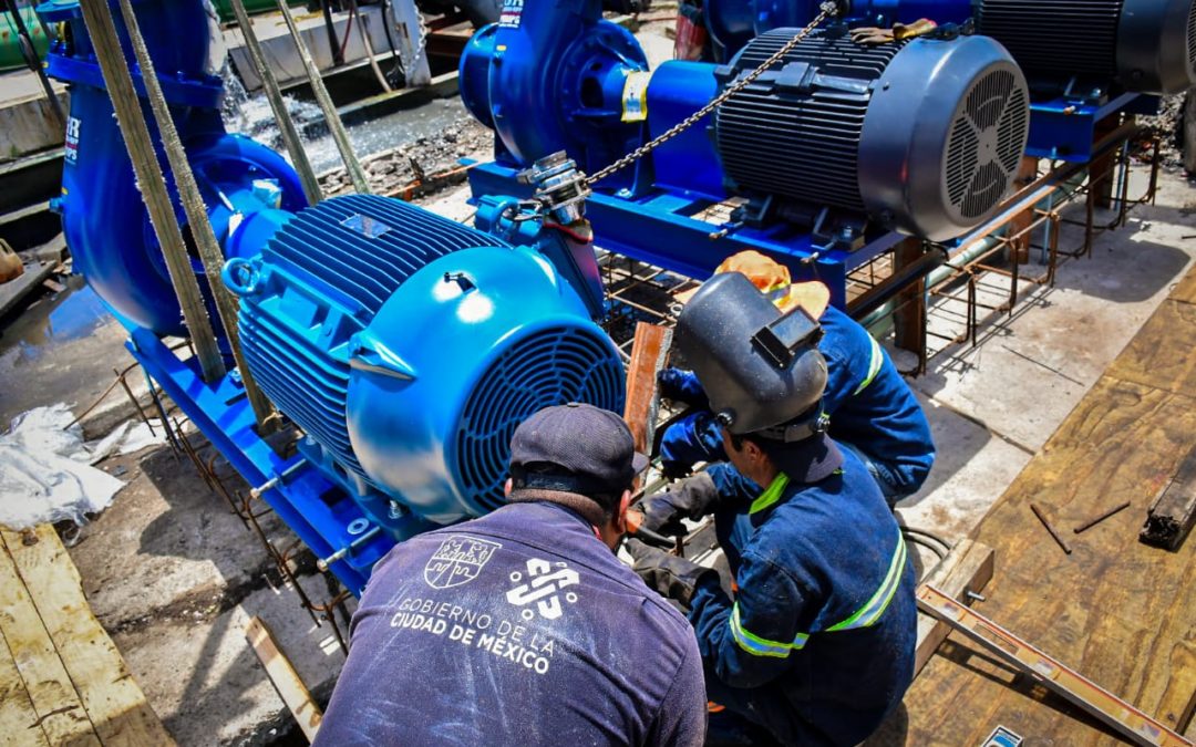 ¡Llegaron a tiempo! Nuevos equipos de bombeo son instalados en Cárcamo 4 norte