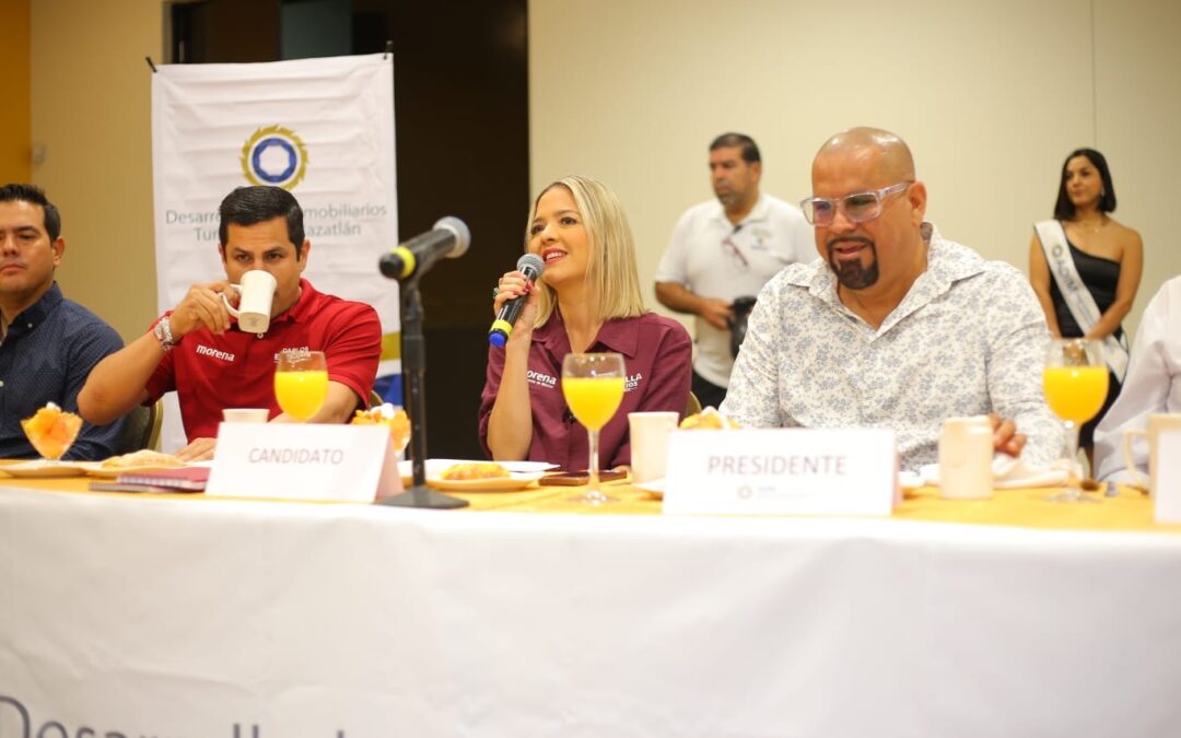 Seremos un gobierno aliado para que Mazatlán siga creciendo de manera ordenada y sustentable, afirma Estrella Palacios ante desarrolladores inmobiliarios