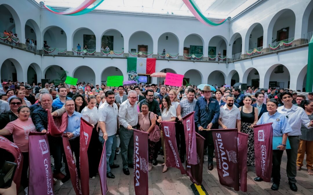 Inician Rocha y el alcalde de Culiacán programa de pavimentación de 35 calles