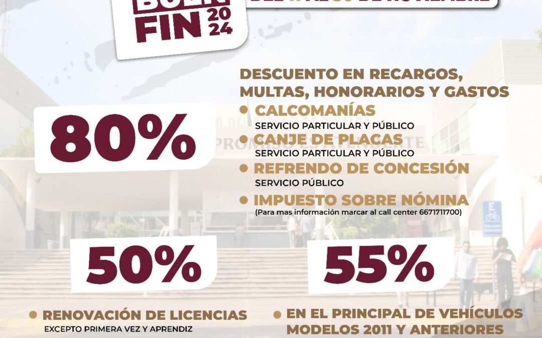 Descuentos Buen Fin 2024 en Sinaloa