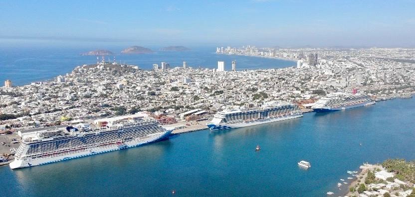 Mazatlán está de fiesta por la visita de tres cruceros turísticos con más de 13 mil pasajeros