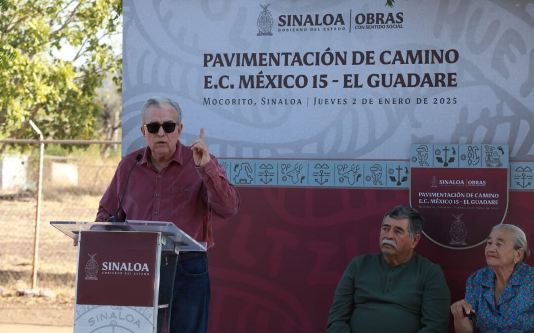 Inicia Rocha el 2025 con la inauguración de otra carretera para comunidades rurales